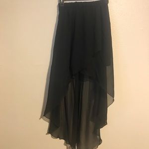 Black asymmetrical skirt